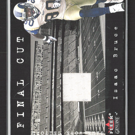 2001 Fleer Genuine Final Cut Isaac Bruce #N/A Game-worn uniform Jersey