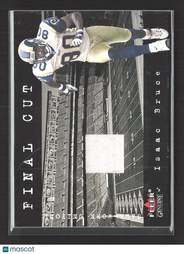 2001 Fleer Genuine Final Cut Isaac Bruce #N/A Game-worn uniform Jersey
