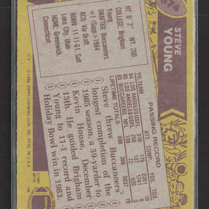 1986 Topps Steve Young #374 /
