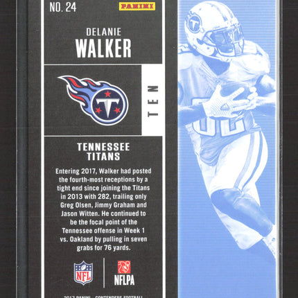 2017 Panini Contenders Football Delanie Walker #24 Cracked Ice 23/25