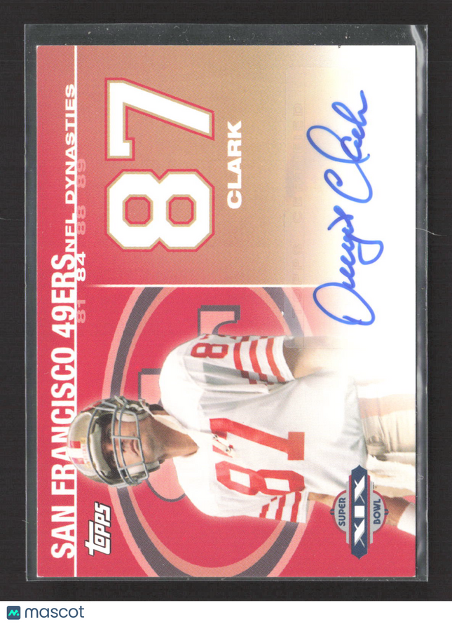 2008 Topps NFL Dynasties Dwight Clark #DYNA-DC 001/100 Auto