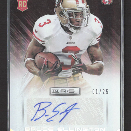 2014 Panini Rookies and Stars Bruce Ellington #115 01 / 25 RC Auto