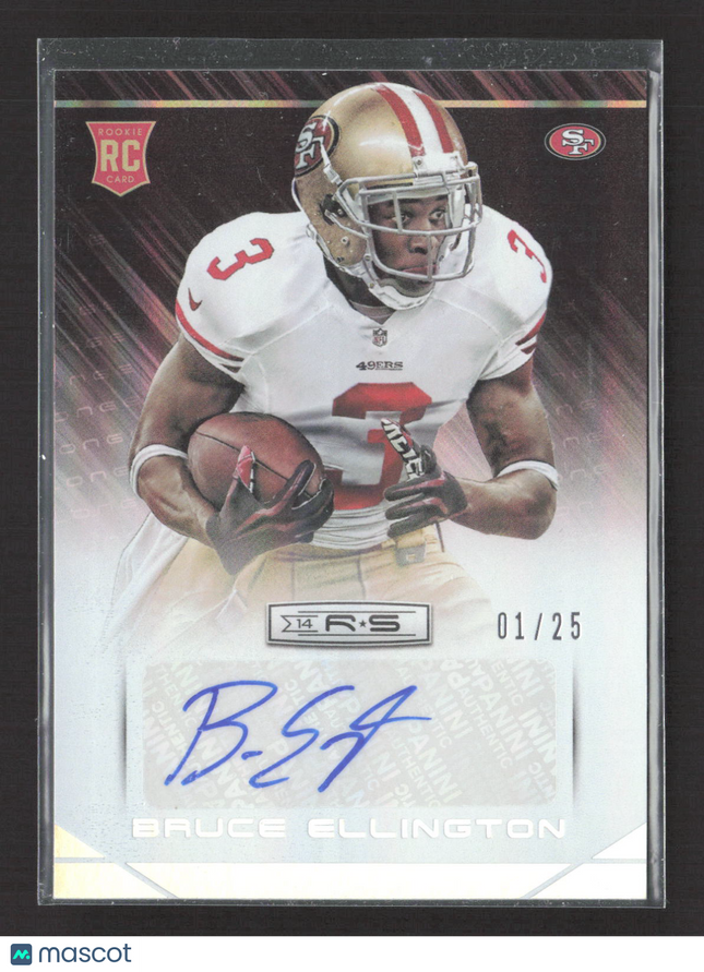 2014 Panini Rookies and Stars Bruce Ellington #115 01 / 25 RC Auto