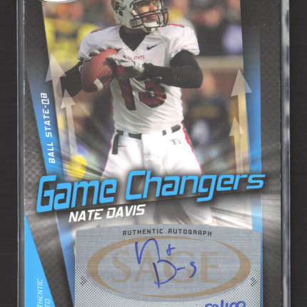 2009 SAGE HIT Game Changers Nate Davis #GCA-3 Auto
