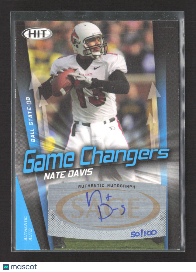 2009 SAGE HIT Game Changers Nate Davis #GCA-3 Auto