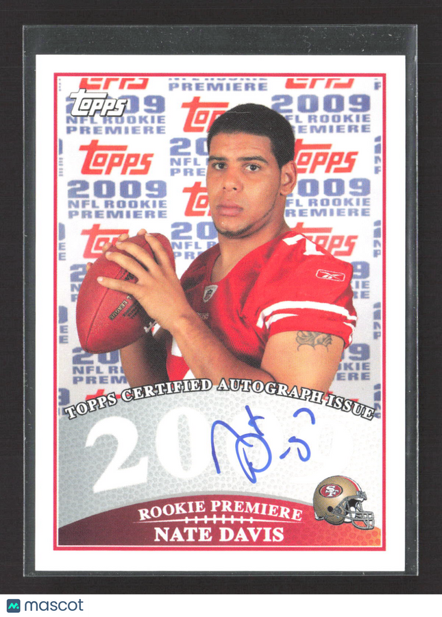 2009 Topps NFL Rookie Premiere Nate Davis #RPA-ND Auto