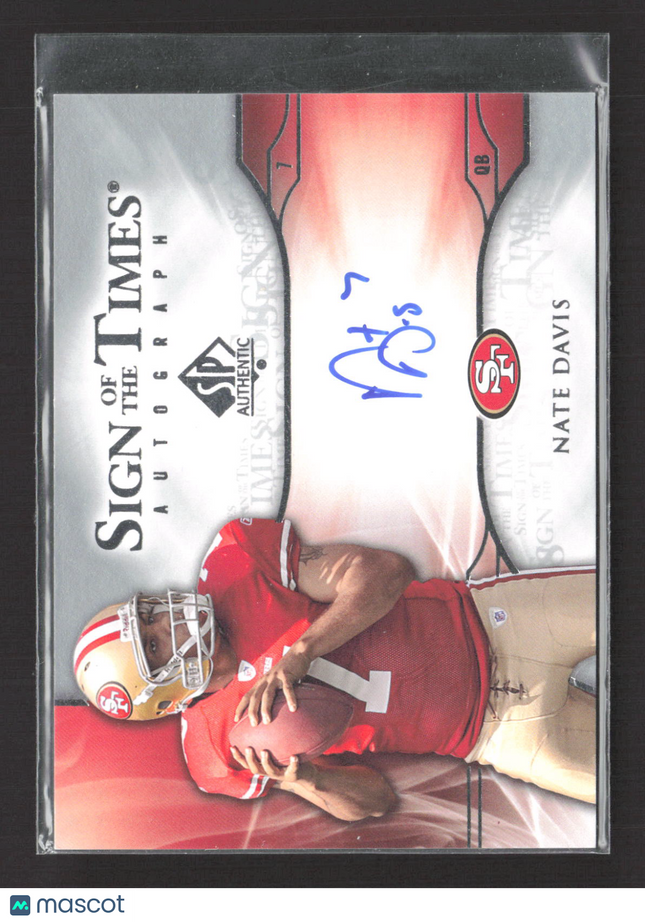 2009 Upper Deck SP Authentic Sign of the Times Nate Davis #ST-ND Auto