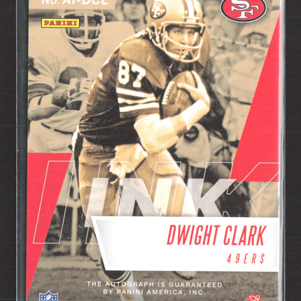 2017 Panini Absolute Absolute Ink Dwight Clark #AI-DCL Red 02/25 Auto