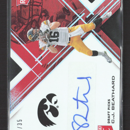 2017 Panini Donruss Elite Collegiate Draft Picks C.J. Beathard #176 RC 6/35 Auto