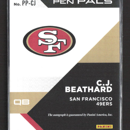 2017 Panini Donruss Elite Pen Pals C.J. Beathard #PP-CJ Auto