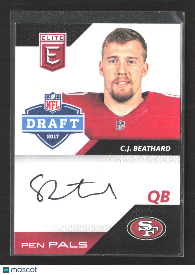 2017 Panini Donruss Elite Pen Pals C.J. Beathard #PP-CJ Auto
