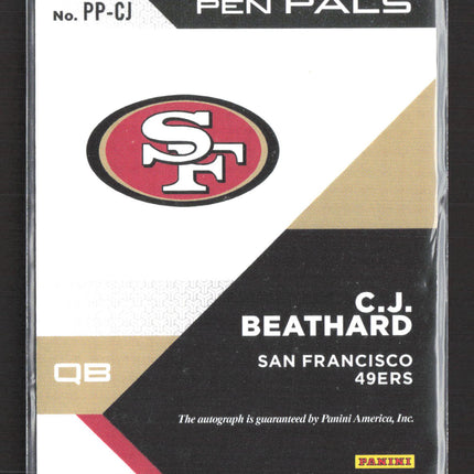 2017 Panini Donruss Elite Pen Pals C.J. Beathard #PP-CJ Auto