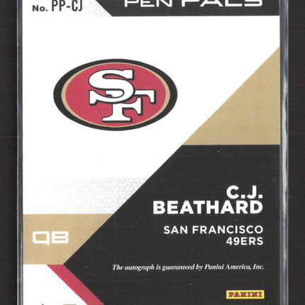 2017 Panini Donruss Elite Pen Pals C.J. Beathard #PP-CJ Auto
