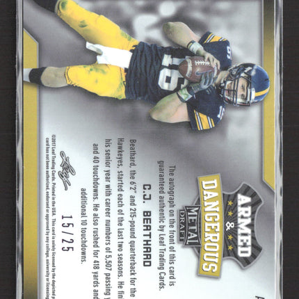 2017 Leaf Metal Draft Armed & Dangerous C.J. Beathard #AD-CJB Purple Auto