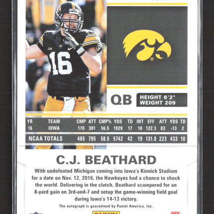 2017 Panini Score Football C.J. Beathard #401 Artist's Proof 03/35 RC Auto