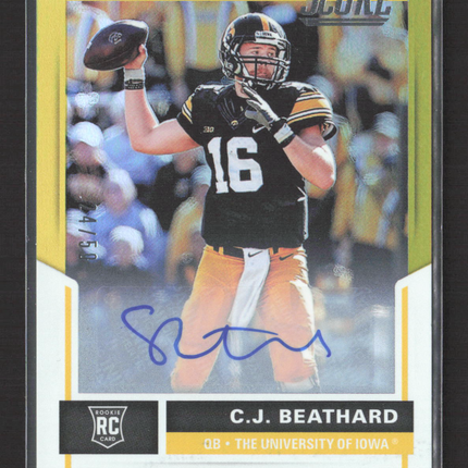 2017 Panini Score Gold Zone C.J. Beathard #401 RC 24/50 Auto