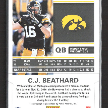 2017 Panini Score Gold Zone C.J. Beathard #401 RC 24/50 Auto