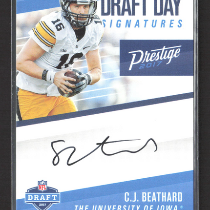 2017 Panini Prestige Draft Day Signatures C.J. Beathard #DDS-CJ Auto