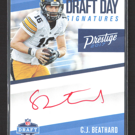 2017 Panini Prestige Draft Day Signatures C.J. Beathard #DDS-CJ Auto