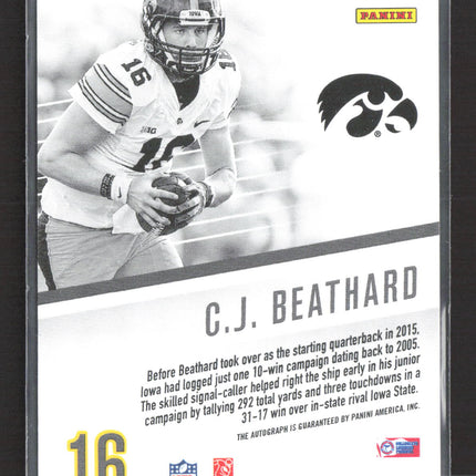 2017 Panini Prestige Draft Day Signatures C.J. Beathard #DDS-CJ Auto