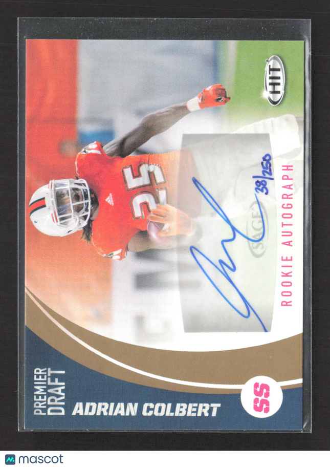 2017 SAGE HIT Premier Draft Adrian Colbert #A20 38/250 Auto