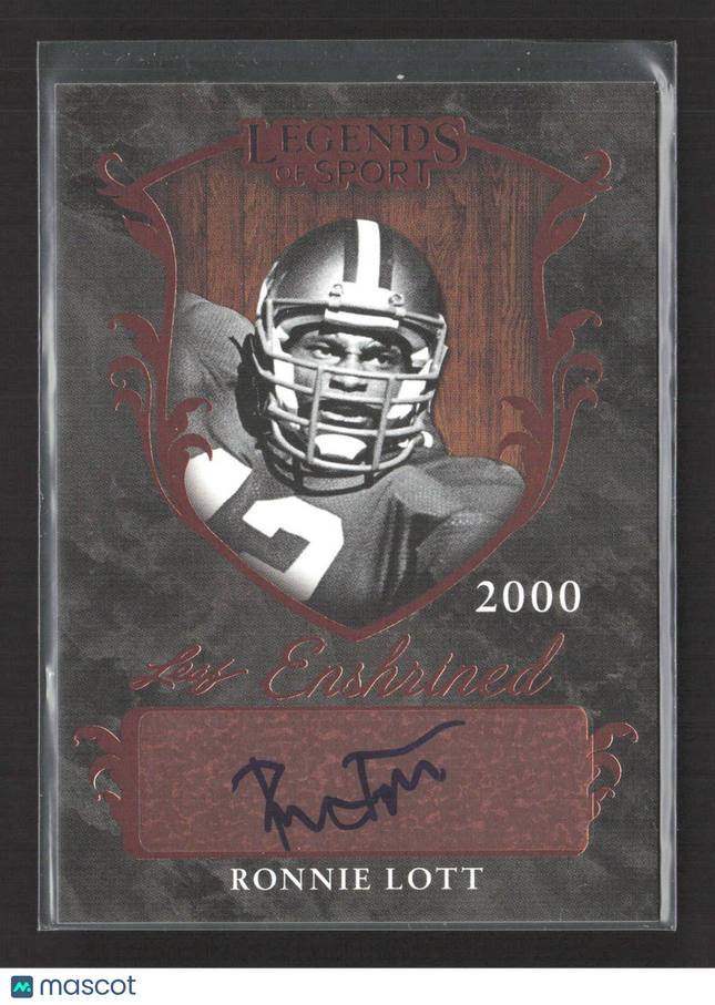 2015 Leaf Legends of Sport Enshrined Autographs Ronnie Lott #EA-RL1 Auto