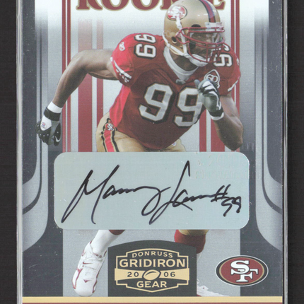2006 Donruss Gridiron Gear Manny Lawson #172 009/250 Auto