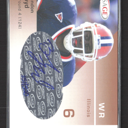 2003 SAGE Hit Brandon Lloyd #A26 Authentic Autograph Auto