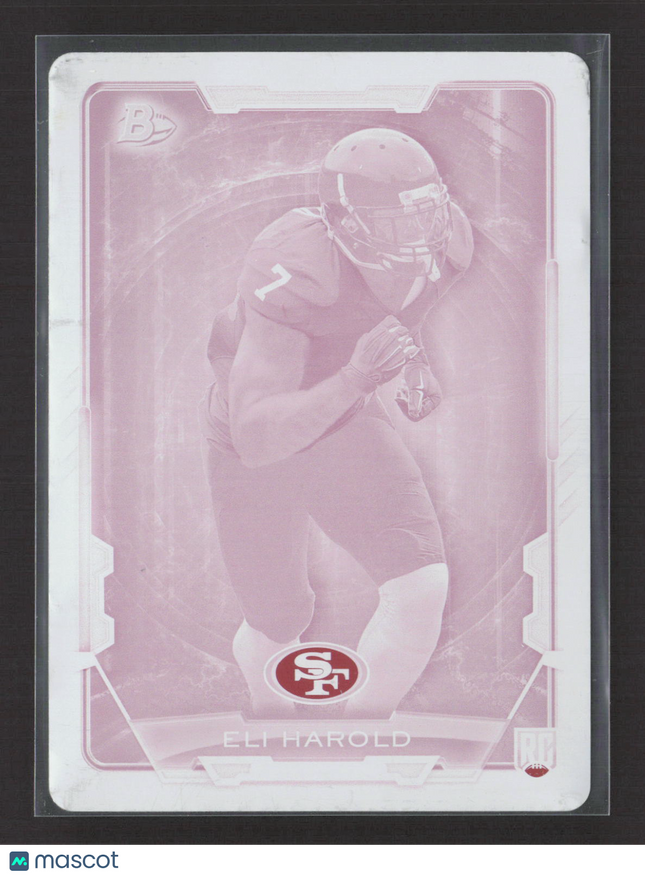 2015 Bowman Eli Harold #69 Magenta Printing Plate RC 1/1