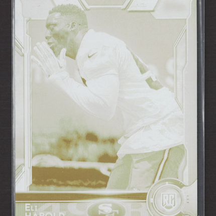 2015 Topps Football Eli Harold #439 Yellow Printing Plate 1/1