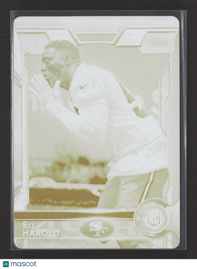 2015 Topps Football Eli Harold #439 Yellow Printing Plate 1/1