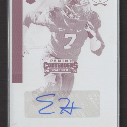 2015 Panini Contenders Eli Harold #186 Magenta Printing Plate 1/1 Auto