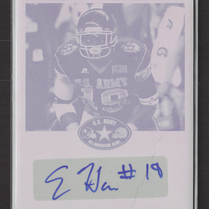 2012 Leaf US Army Football Eli Harold #BA-EH1 Magenta Printing Plate 1/1 Auto