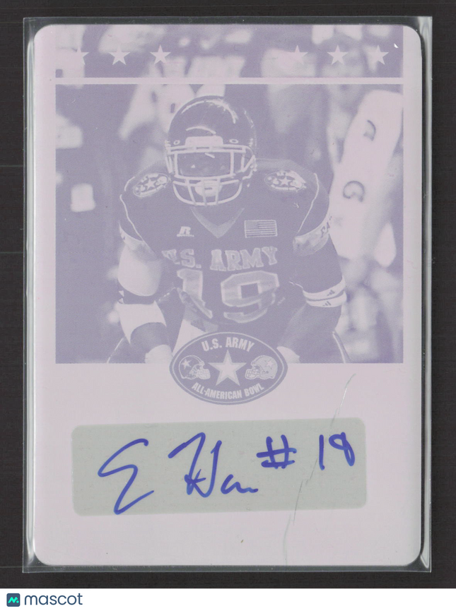 2012 Leaf US Army Football Eli Harold #BA-EH1 Magenta Printing Plate 1/1 Auto
