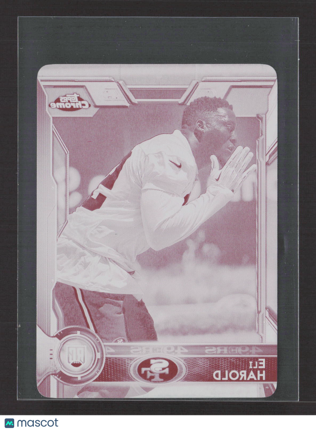2015 Topps Chrome Mini Eli Harold #158 Magenta Printing Plate 1/1 Magenta