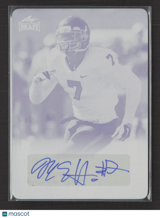2015 Leaf Draft Football Eli Harold #BA-EH1 Magenta Printing Plate 1/1 Auto