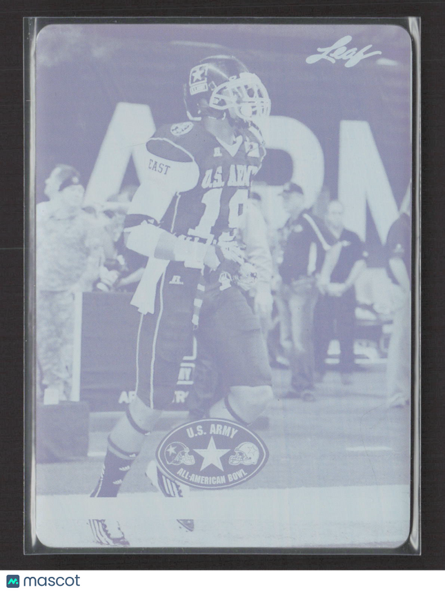2012 Leaf US Army All-American Football Eli Harold #22 Cyan 1/1 Printing Plate
