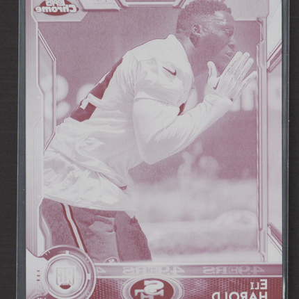 2015 Topps Chrome Eli Harold #158 Magenta Printing Plate 1/1 Magenta