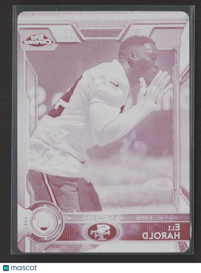 2015 Topps Chrome Eli Harold #158 Magenta Printing Plate 1/1 Magenta