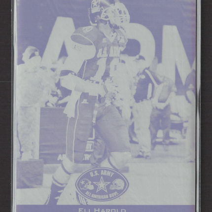 2012 Leaf US Army All-American Football Eli Harold #22 Black 1/1 Printing Plate