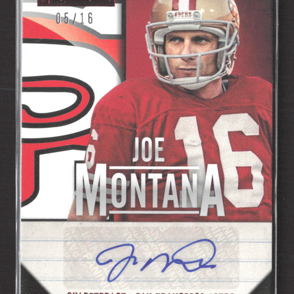 2013 Panini Playbook Joe Montana #48 05/16 Auto