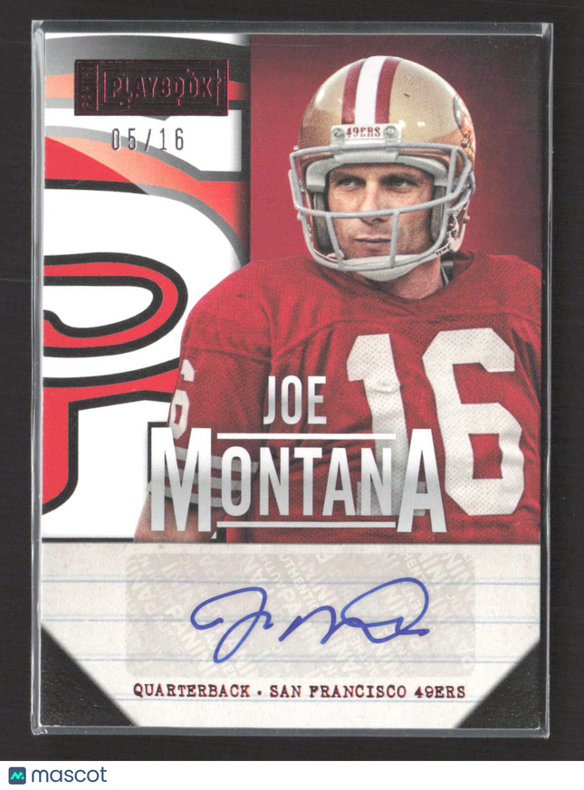 2013 Panini Playbook Joe Montana #48 05/16 Auto