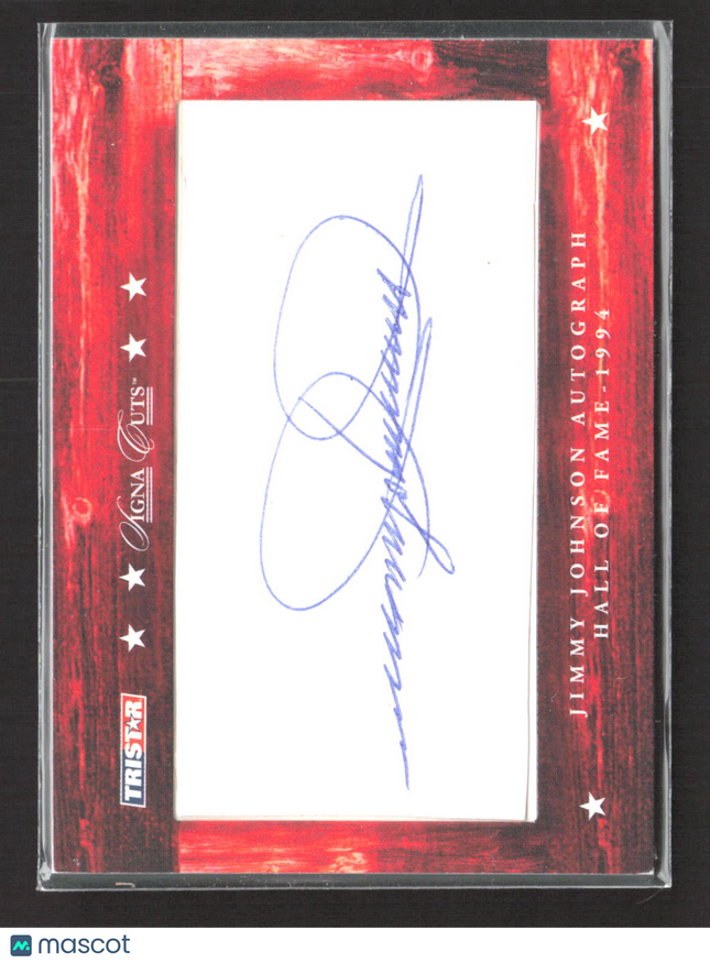 2007 TRISTAR Signa Cuts Jimmy Johnson Cut Signature 054/130 Auto