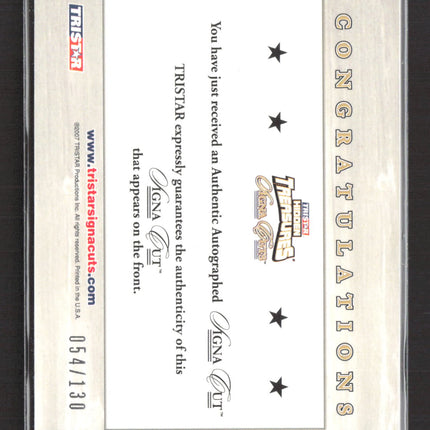 2007 TRISTAR Signa Cuts Jimmy Johnson Cut Signature 054/130 Auto