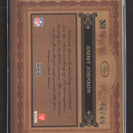 2006 Playoff National Treasures Jimmy Johnson #50 47/49 Auto