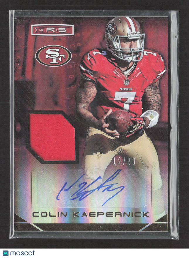 2014 Panini Rookies and Stars Colin Kaepernick #MS-CK Patch 12/20 Patch Auto