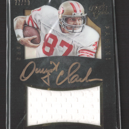 2016 Panini Black Gold Dwight Clark #AUJ-DC Jersey Patch Memorabilia 77/99 Auto