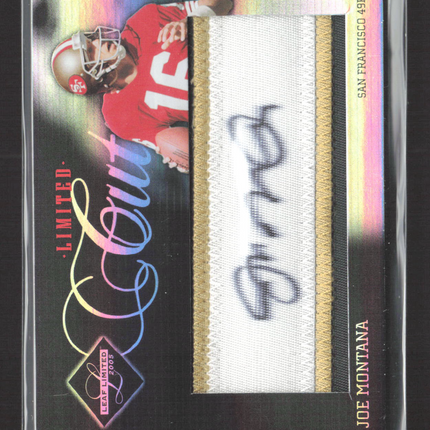 2005 Leaf Limited Limited Cuts Joe Montana #LC-3 03/50 Clothing Patch Auto