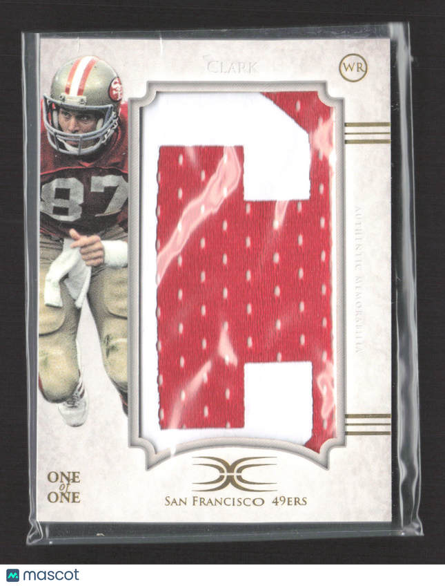 2015 Topps Definitive Dwight Clark #VNC-DC 1/1 Veteran Nameplate Letter Patch