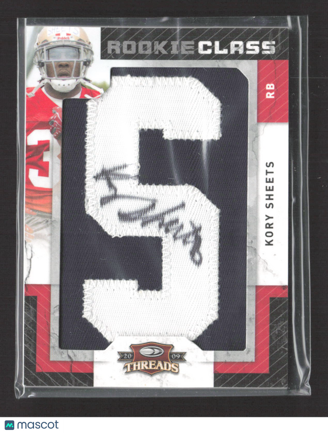 2009 Donruss Threads Rookie Class Kory Sheets #229 Rookie Patch 210/390 Auto